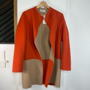 Berle Vibrant Orange and Beige Women's Cape